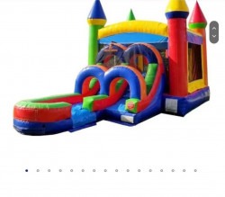 Rainbow castle / toddler water slide